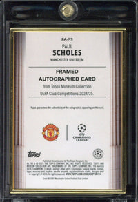 2024-25 Topps Museum UCC Paul Scholes Framed Autograph /75 #FA-PS