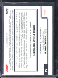 2025 Topps Chrome F1 Max Verstappen Grand Prix Winner Gold Lava /50 #94