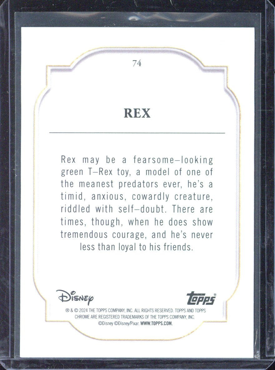 2024 Topps Chrome Disney Sapphire Rex /10 #74