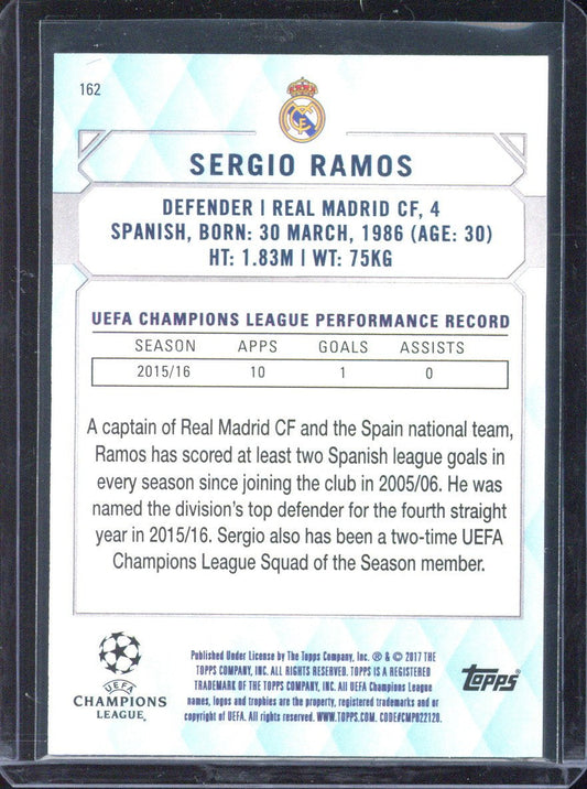 2016-17 Topps UCL Showcase Red Sergio Ramos /25 #162