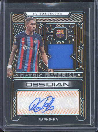 compare product 2022-23 Panini Obsidian Raphinha Autograph Relic /75 #MMA-RHA