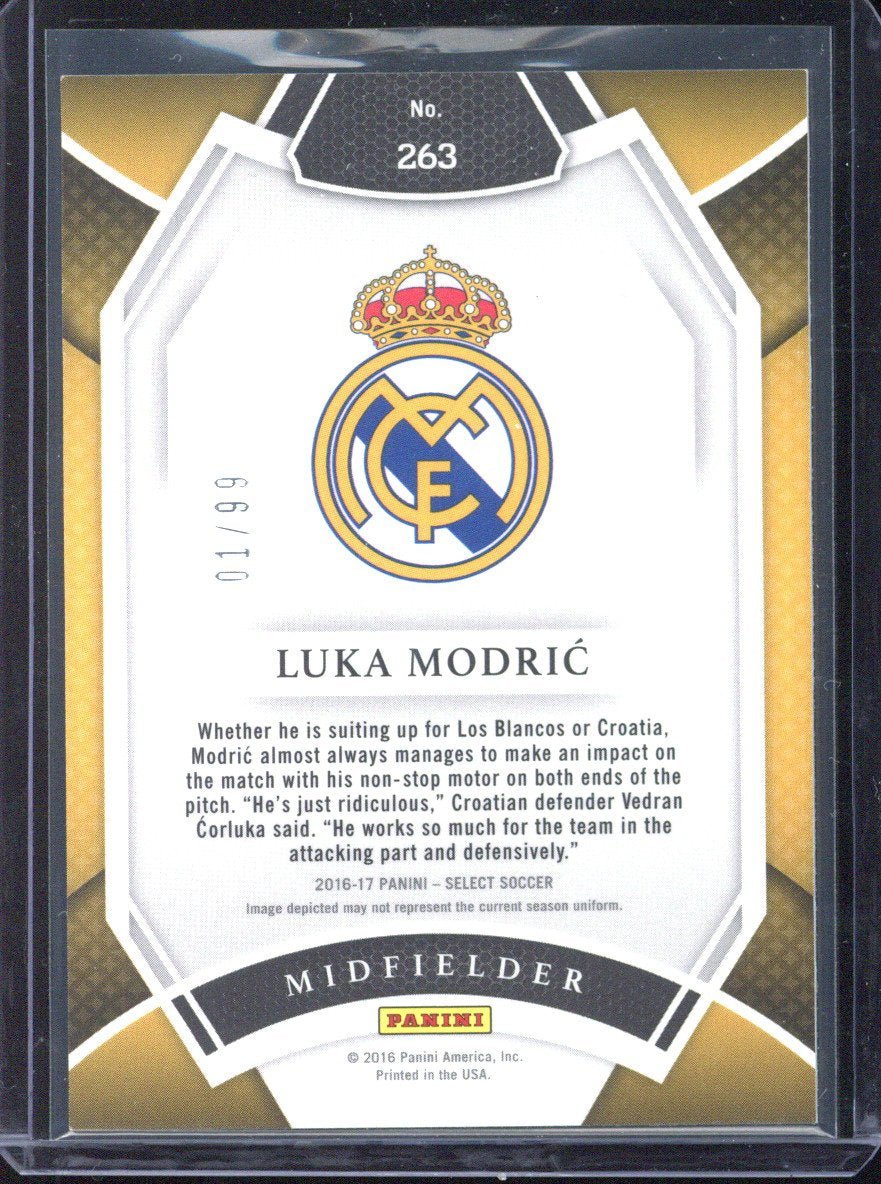 2016-17 Panini Select Luka Modric /99 White Prizm #263