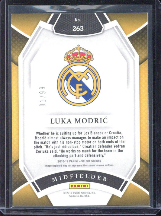 2016-17 Panini Select Luka Modric /99 White Prizm #263