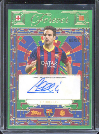 compare product 2025-26 Topps Forever FC Barcelona Fabregas Autograph /99 #BV-CF