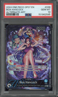2024 One Piece OP07 EN Boa Hancock Alternate Art #038 PSA 10