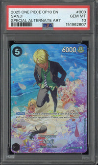 2025 One Piece OP10 EN Sanji Special Alternate Art #003 PSA 10