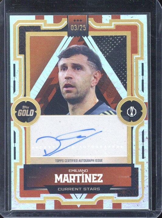 2025-26 Topps Gold UCC Emiliano Martinez Autograph /25
