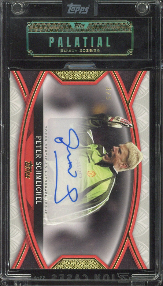 2025-26 Topps Palatial Manchester United Peter Schmeichel Stretford End Ovation Autograph /5 #SE-SC
