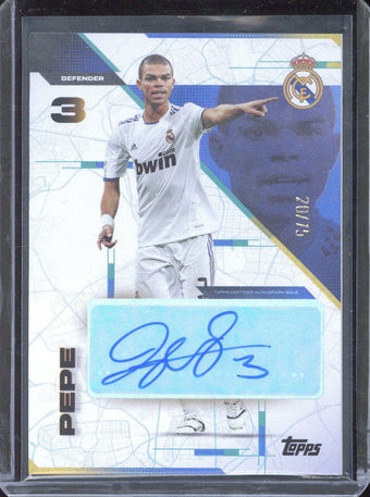 compare product 2025-26 Topps Los Blancos Pepe Autograph /75 #MM-PE