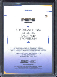 2025-26 Topps Los Blancos Pepe Autograph /75 #MM-PE