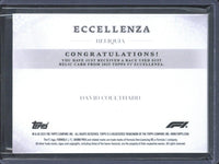 2025 Topps Eccellenza F1 David Coulthard Relic