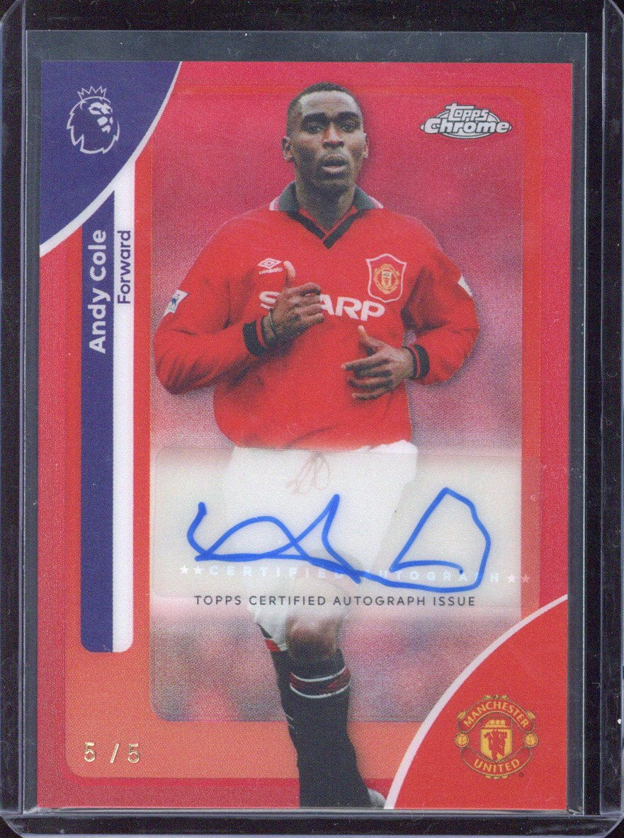 2025-26 Topps Chrome Premier League Andy Cole Autograph /5 #CA-AC
