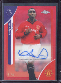 2025-26 Topps Chrome Premier League Andy Cole Autograph /5 #CA-AC