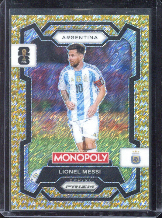 2026 Panini Monopoly Prizm World Cup Lionel Messi Gold Big Money Shimmer /500 #1