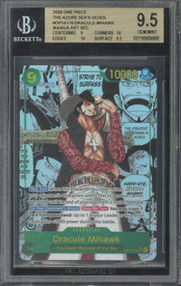 2026 One Piece OP14 Dracule Mihawk Manga Art #119 BGS 9.5