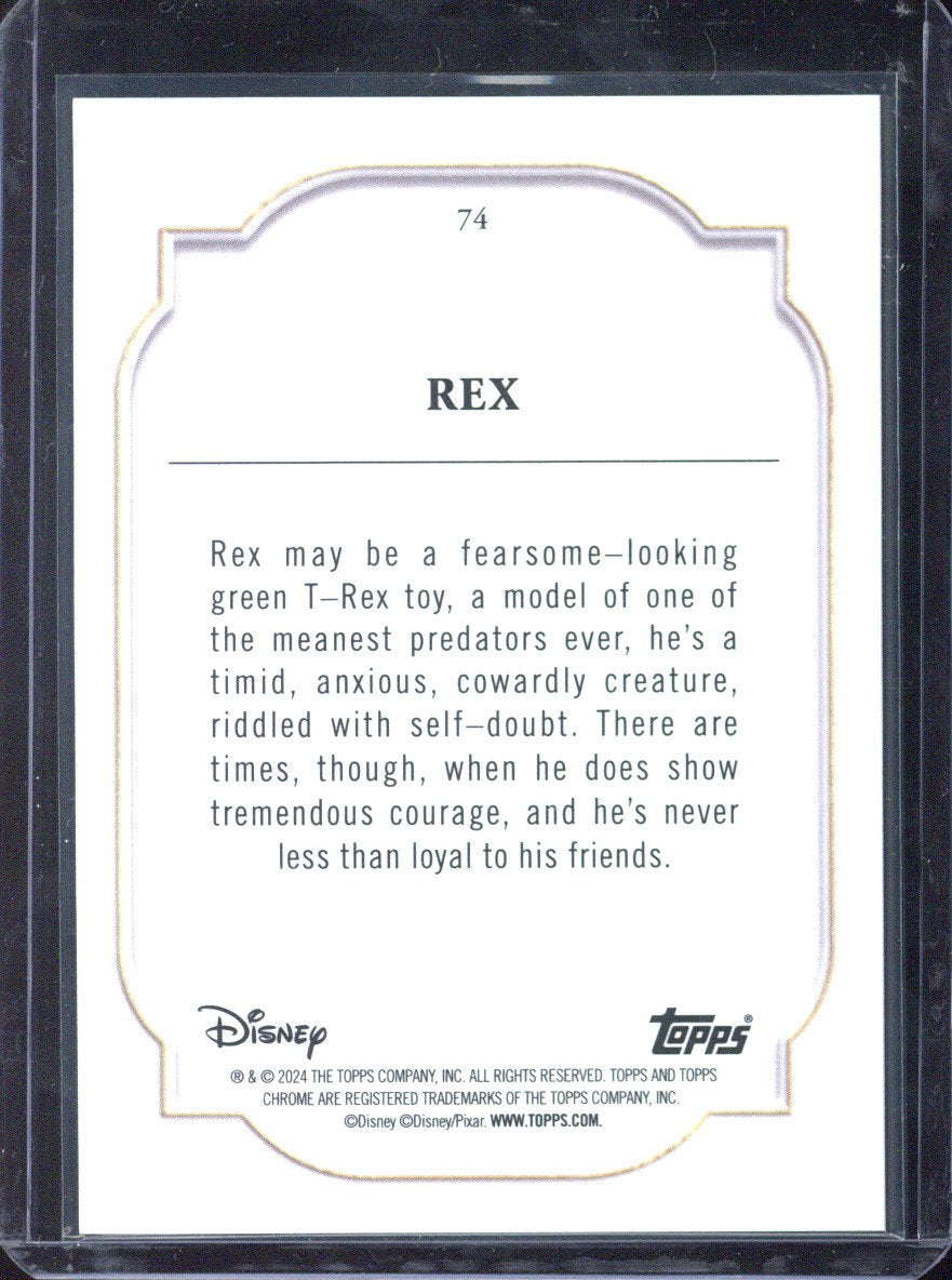 2024 Topps Chrome Disney Rex Orange Refractor /25 #74