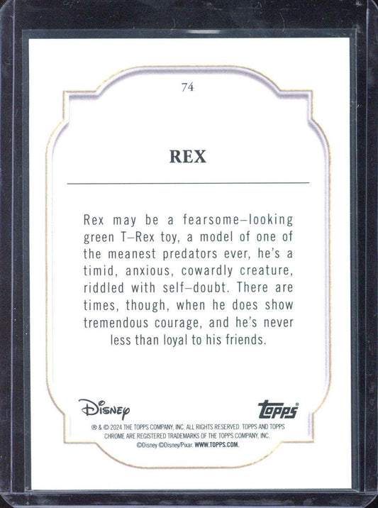 2024 Topps Chrome Disney Rex Orange Refractor /25 #74