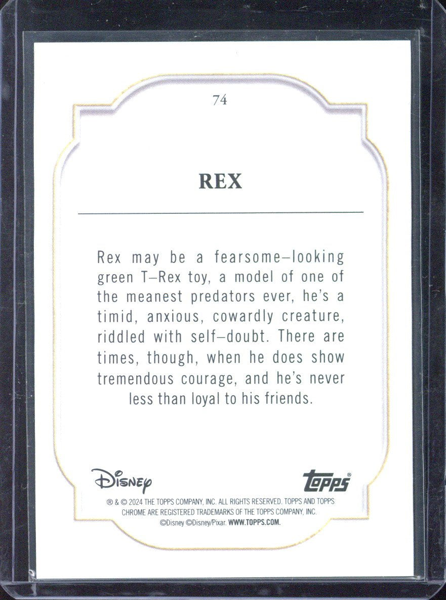 2024 Topps Chrome Disney Sapphire Rex /50 #74