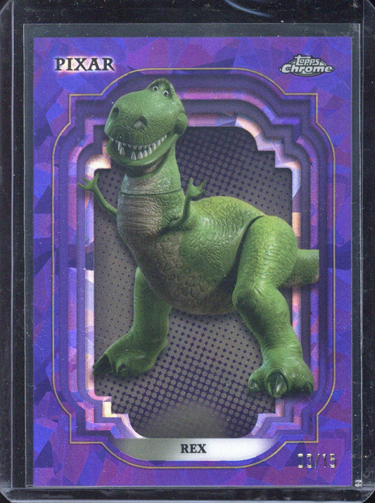 2024 Topps Chrome Disney Sapphire Rex /15 #74