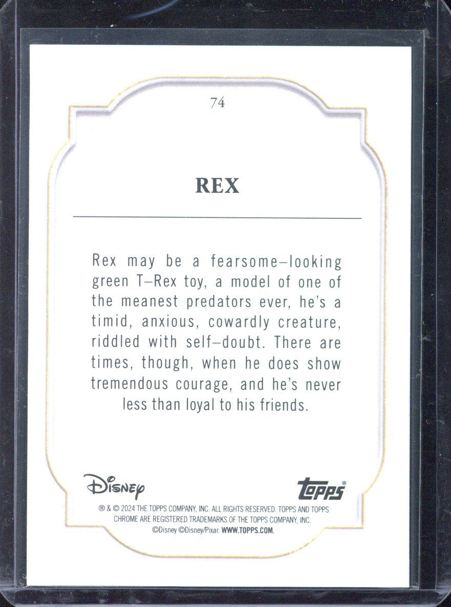 2024 Topps Chrome Disney Sapphire Rex /15 #74