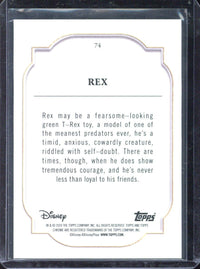 2024 Topps Chrome Disney Rex /101 Mickey Mouse Black & White Shimmer Refractor #74
