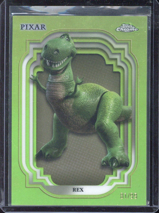 2024 Topps Chrome Disney Rex Green Refractor /99 #74