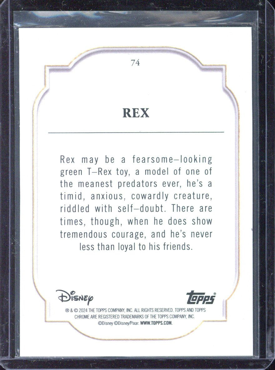 2024 Topps Chrome Disney Rex Green Refractor /99 #74
