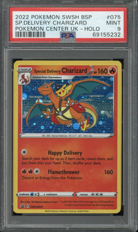 2022 Pokemon SWSH BSP Special Delivery Charizard Pokemon Center UK - Holo #075 PSA 9