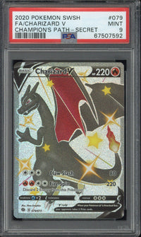 2020 Pokemon SWSH FA Charizard V Champion's Path - Secret #079 PSA 9