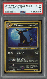 2000 Pokemon Japanese Neo Umbreon - Holo #197 PSA 7