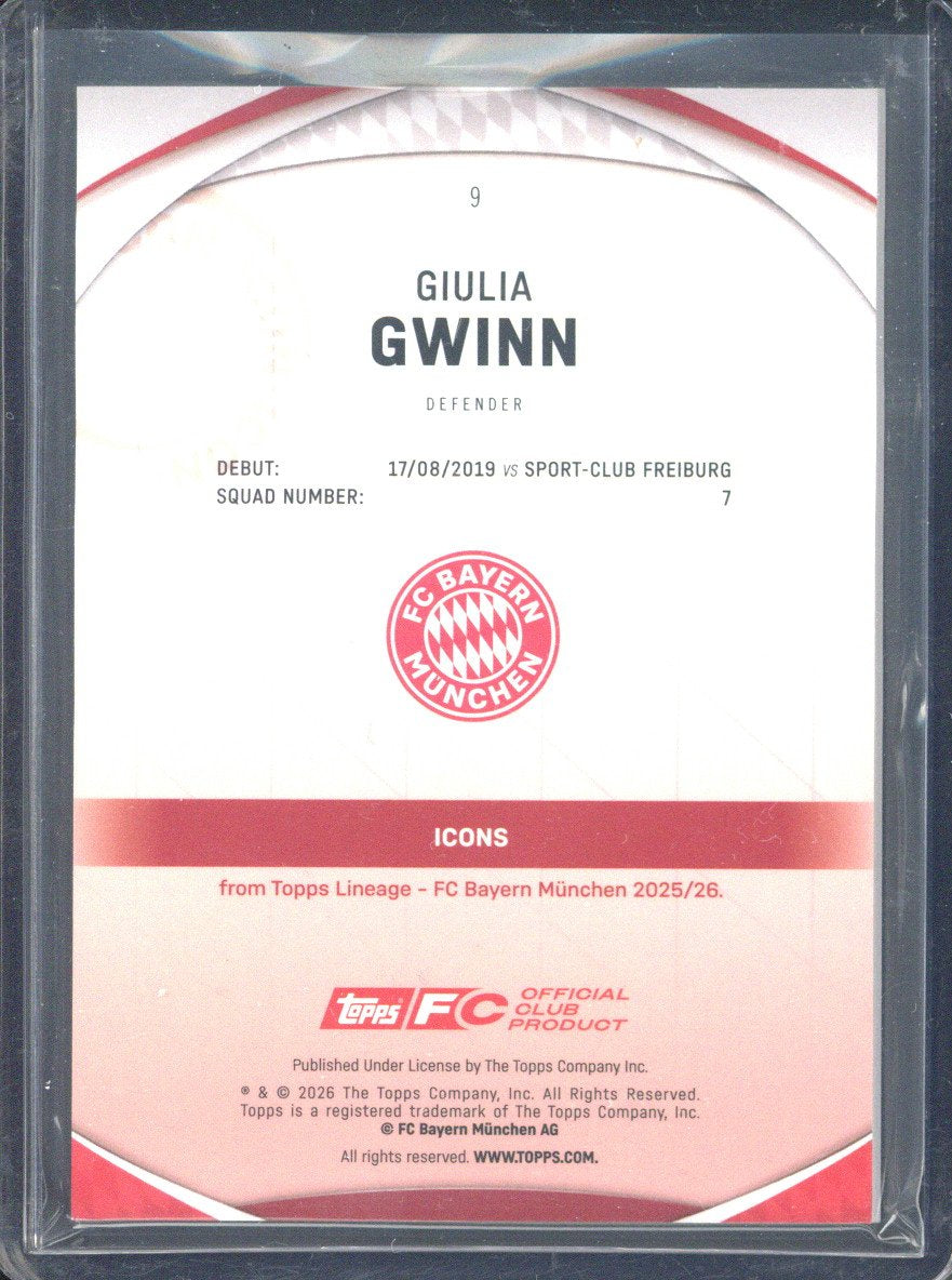 2025-26 Topps FC Bayern München Lineage Giulia Gwinn /75 #9