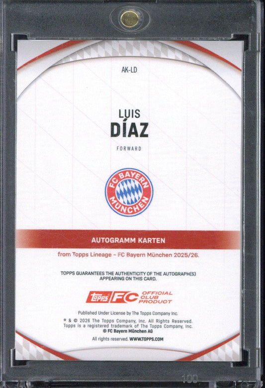 2025-26 Topps FC Bayern München Lineage Luis Diaz Autograph /50 #AK-LD