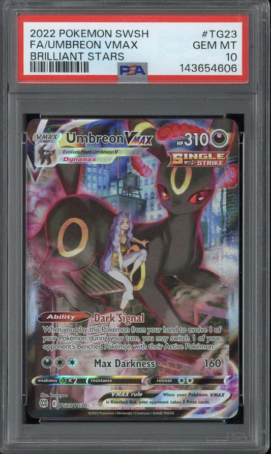 2022 Pokemon SWSH FA/Umbreon VMAX Brilliant Stars #TG23 PSA 10 - EU