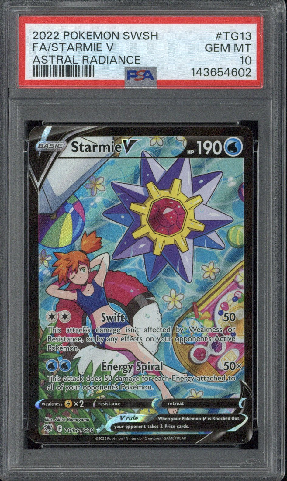 2022 Pokemon SWSH FA/Starmie V #TG13 PSA 10 - EU