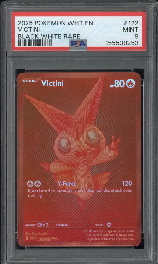 2025 Pokemon WHT EN Victini Black White Rare #172 PSA 9 - EU