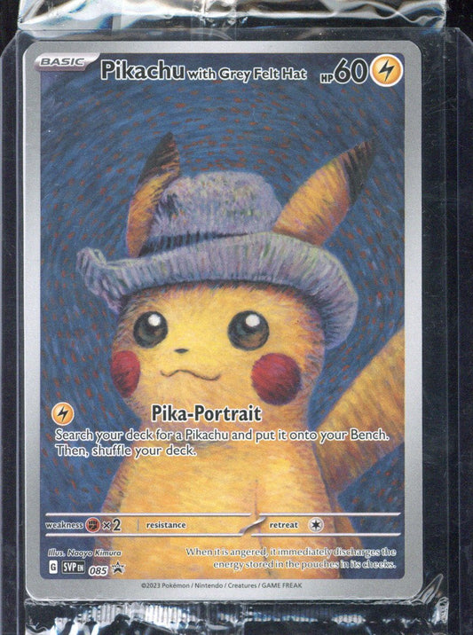 Pikachu Grey felt Sealed Raw #085