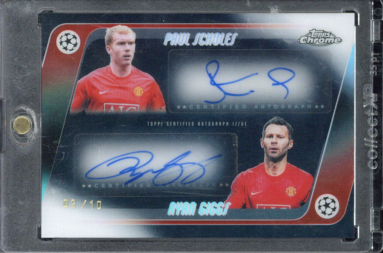2025-26 Topps Chrome UCC Paul Scholes / Ryan Giggs Dual Autograph /10 #CDA-PG