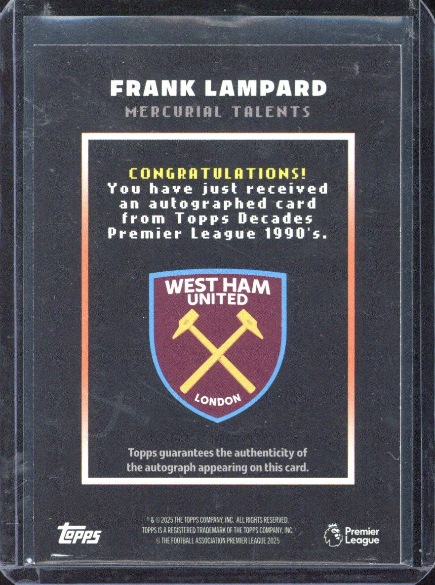 2025 Topps Decades Frank Lampard Mercurial Talents Autograph /25