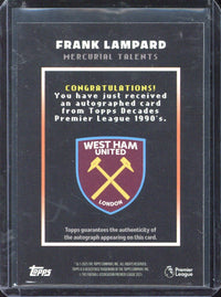 2025 Topps Decades Frank Lampard Mercurial Talents Autograph /25