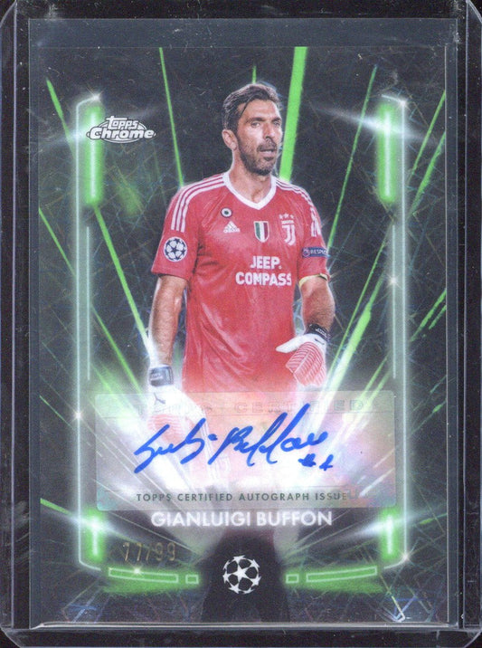 2024-25 Topps Chrome Gianluigi Buffon Autograph /99 Black Lazer