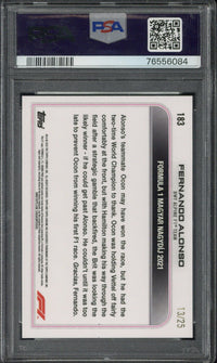 2022 Topps Chrome F1 Fernando Alonso Orange Wave Refractor /25 PSA 10