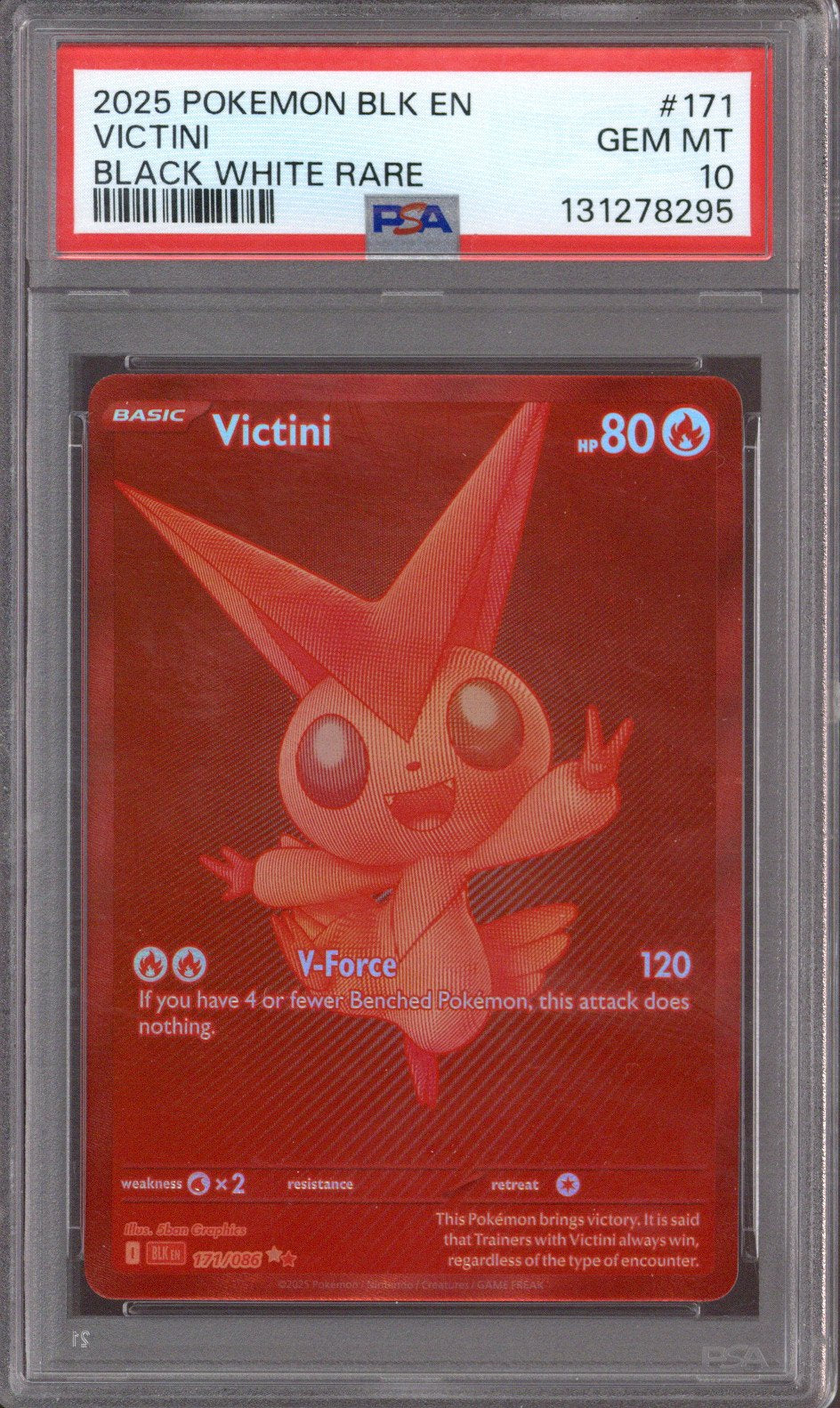 2025 Pokemon BLK EN Victini #171 PSA 10 - EU