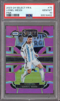 2023-24 Panini Select FIFA Lionel Messi Pink #75 /75 PSA 10 - EU