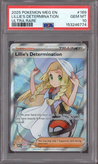 2025 Pokemon MEG EN Lillie's Determination #169 PSA 10 - EU