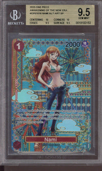 2023 One Piece Awakening Of The New Era OP01 Nami Alt Art Beckett 9.5 - EU