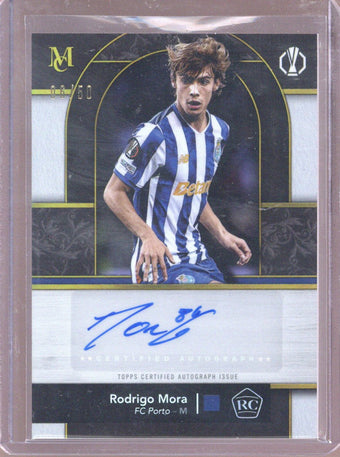 compare product 2024/25 Museum Collection UEFA Rookie Autograph #MRA-RM Rodrigo Mora Auto 06/50