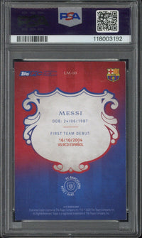2024-25 Topps FC Barcelona 125 Anniversary Lionel Messi La Masia Foundation Gold 1/1 #LM10 PSA 6
