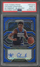 2020 Panini Prizm Anthony Edwards RC Penmanship Blue Wave Prizm Autograph #RPAEW PSA 9 Auto 9