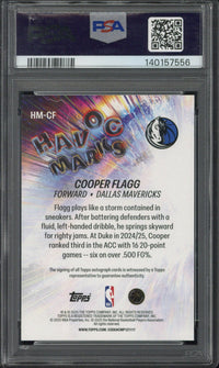 2025 Topps Cooper Flagg Havoc Marks Autograph #HM-CCF PSA 9 Auto 10