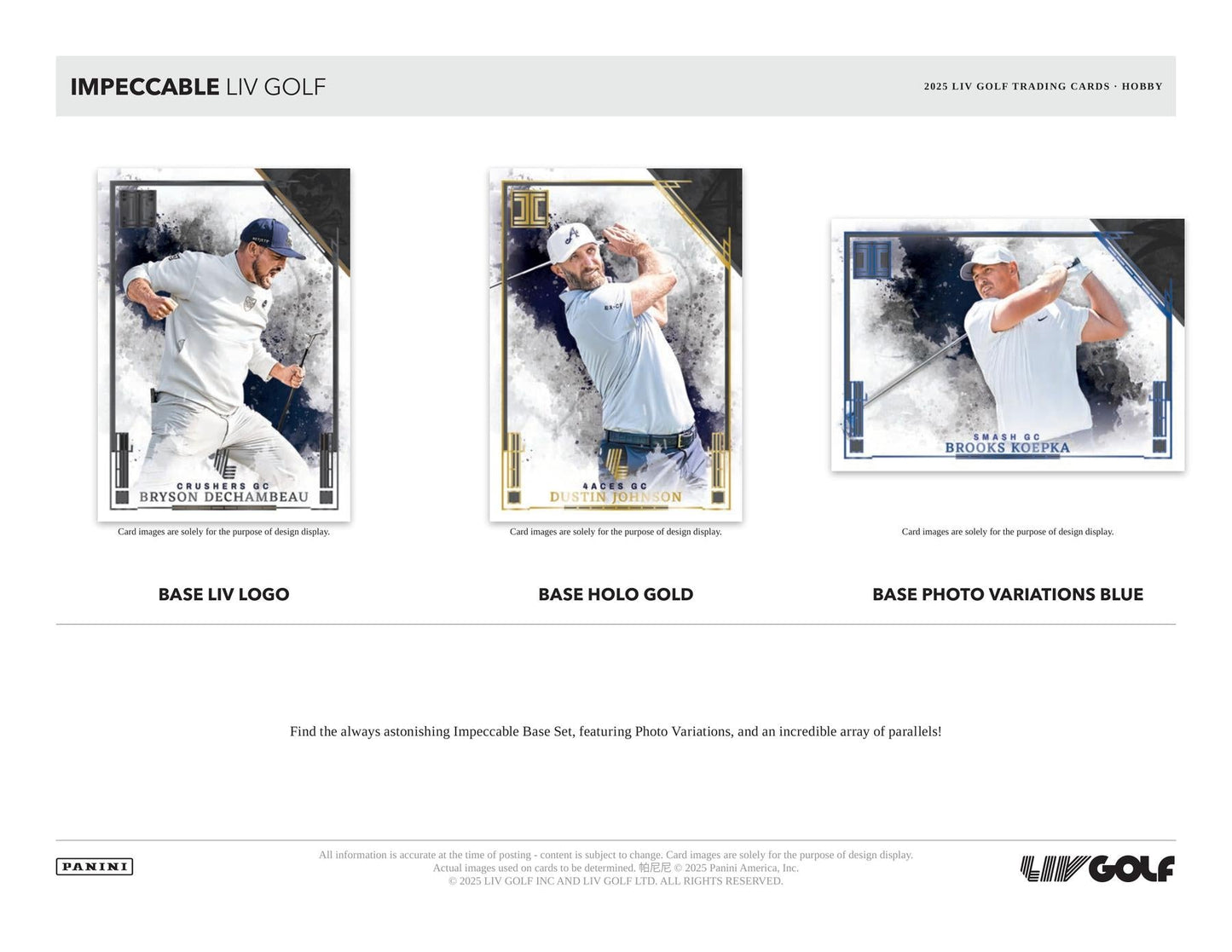 2025 Panini Impeccable LIV Golf Hobby